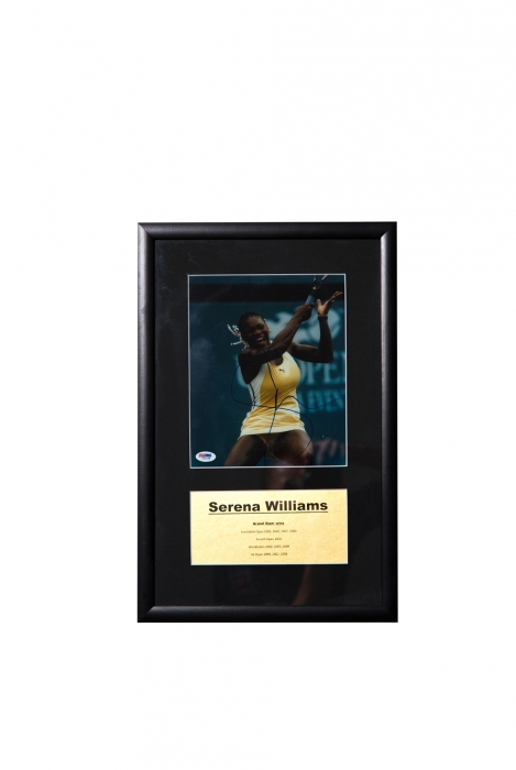 Kehystetty Serena Williamsin mestaruudet - Aidolla nimikirjoituksella